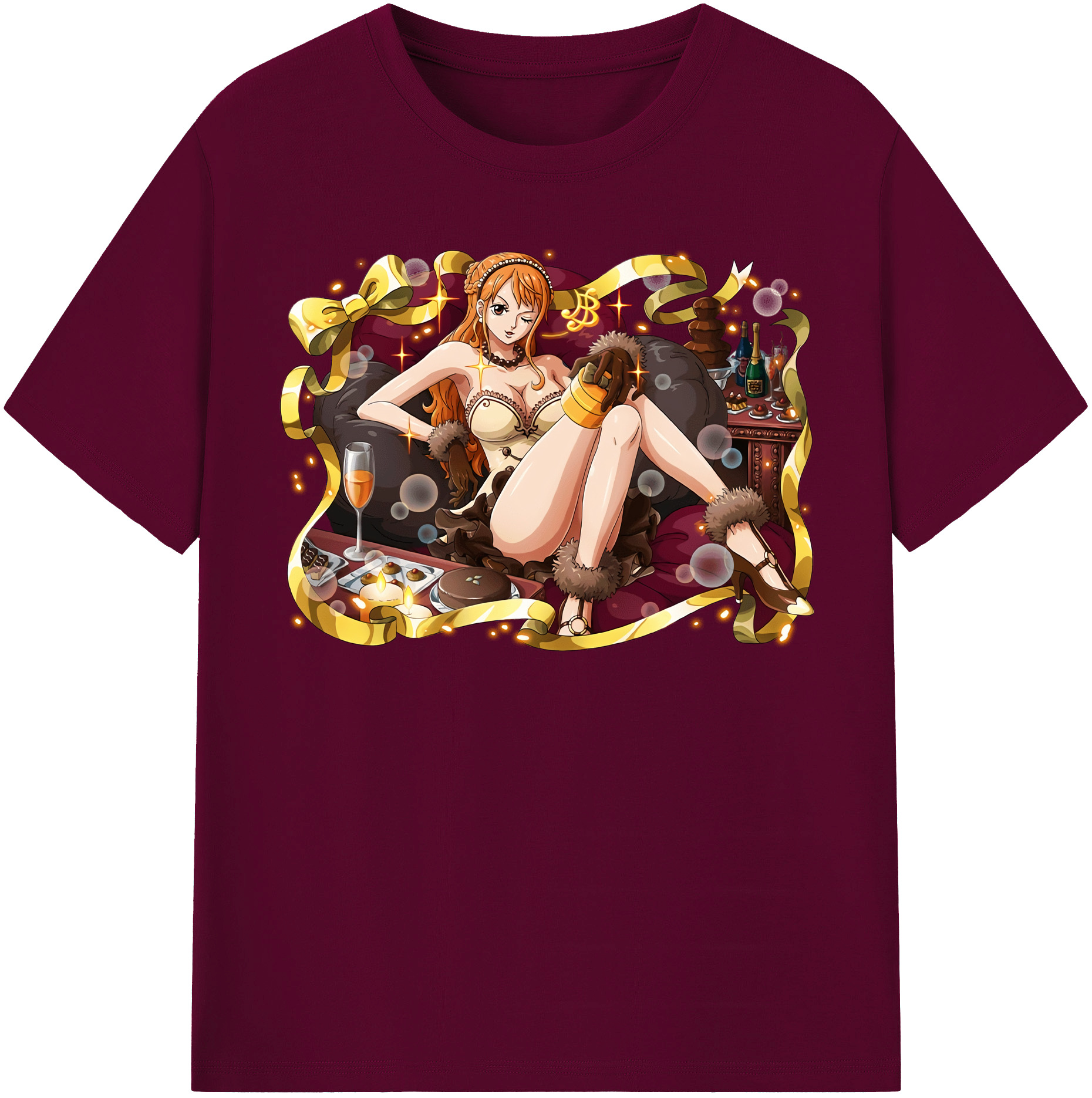（画像用） ワンピース ナミ ONE PIECE Nami レディースカジュアルプリントTシャツ（綿100％）